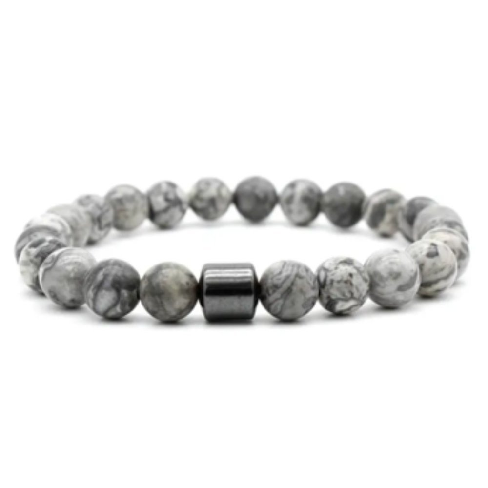 Magnetic Natural Stone Bead Bracelet Unisex
